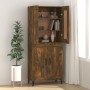 Credenza Rovere Fumo 69,5x34x90 cm in Legno Multistrato