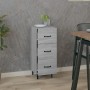 Credenza Grigio Sonoma 34,5x34x90 cm in Legno Multistrato