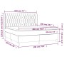 Giroletto a Molle con Materasso Marrone Scuro 180x200cm Tessuto