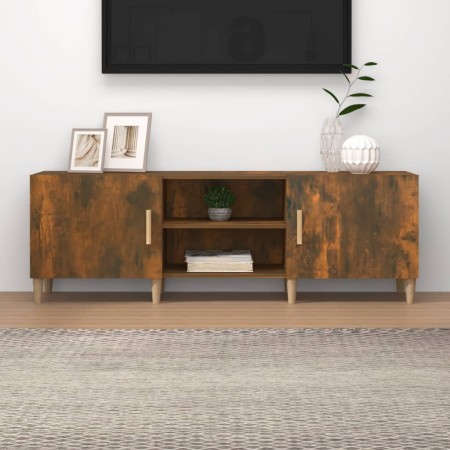 Mobile Porta TV Rovere Fumo 150x30x50 cm in Legno Multistrato