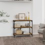 Libreria rovere fumo 80x33x70,5 cm Legno Multistrato e Acciaio