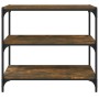 Libreria rovere fumo 80x33x70,5 cm Legno Multistrato e Acciaio