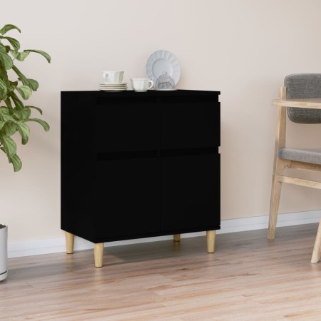 Credenza Nero 60x35x70 cm in Legno Multistrato