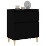 Credenza Nero 60x35x70 cm in Legno Multistrato