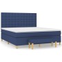 Giroletto a Molle con Materasso Blu 160x200 cm in Tessuto