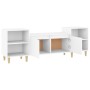 Mobile Porta TV Bianco 160x35x55 cm in Legno Multistrato