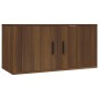 Mobili Porta TV a Parete 3 pz Rovere Marrone 80x34,5x40 cm