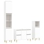 Set Mobili da Bagno 3 pz Bianco in Legno Multistrato