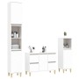 Set Mobili da Bagno 3 pz Bianco in Legno Multistrato