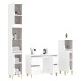 Set Mobili da Bagno 3 pz Bianco in Legno Multistrato