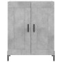 Credenza Grigio Cemento 69,5x34x180 cm in Legno Multistrato