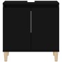 Mobile Lavabo Nero 58x33x60 cm in Legno Multistrato