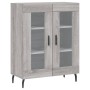 Credenza Grigio Sonoma 69,5x34x180 cm in Legno Multistrato