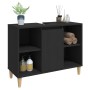 Mobile Lavabo Nero 80x33x60 cm in Legno Multistrato