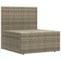 Set Divani da Giardino 6 pz con Cuscini in Polyrattan Grigio