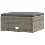 Set Divani da Giardino 6 pz con Cuscini in Polyrattan Grigio