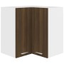 Mobile Pensile Angolo Rovere Marrone 57x57x60 Legno Multistrato