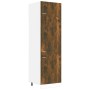 Armadio per Frigo Rovere Fumo 60x57x207 cm in Legno Multistrato