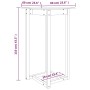 Tavolo da Bar Miele 60x60x110 cm in Legno Massello di Pino