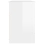 Scrivania Cassetti Bianco Lucido 102x50x76 cm Legno Multistrato