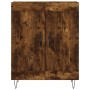 Credenza Rovere Fumo 69,5x34x90 cm in Legno Multistrato