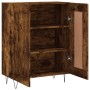 Credenza Rovere Fumo 69,5x34x90 cm in Legno Multistrato