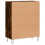 Credenza Rovere Fumo 69,5x34x90 cm in Legno Multistrato