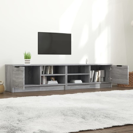 Mobili TV 2 pz Grigio Sonoma 80x35x36,5 cm in Legno Multistrato