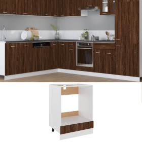 Mobile da Forno Rovere Marrone 60x46x81,5 cm Legno Multistrato