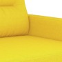 Set di Divani 3 pz con Cuscini Giallo Chiaro in Tessuto