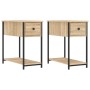 Comodini 2 pz Rovere Sonoma 30x60x60 cm in Legno Multistrato