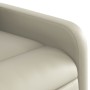 Poltrona Alzapersona Elettrica Reclinabile Crema in Similpelle