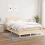 Giroletto a Molle con Materasso Crema 120x190 cm in Tessuto