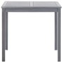Tavolo da Giardino Grigio 80x80x74 cm Legno Massello di Acacia