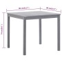 Tavolo da Giardino Grigio 80x80x74 cm Legno Massello di Acacia