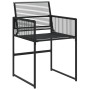 Set da Pranzo da Giardino 11 pz in Polyrattan Nero