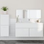 Set Mobili da Bagno 3 pz Bianco in Legno Multistrato