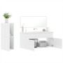 Set Mobili da Bagno 3 pz Bianco in Legno Multistrato