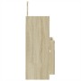 Set Mobili da Bagno 3 pz Rovere Sonoma in Legno Multistrato