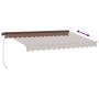 Tenda Sole Retrattile Manuale 350x250 cm Marrone