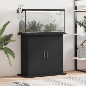 Supporto per Acquario 81x36x73 cm in Legno Multistrato Nero