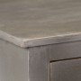 Credenza Grigia 160x40x80 cm Legno Massello di Mango