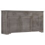 Credenza Grigia 160x40x80 cm Legno Massello di Mango