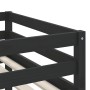 Letto a Soppalco Bambini con Tende Bianco e Nero 90x190 cm Pino