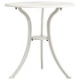 Tavolo da Giardino Bianco 62x62x65 cm in Alluminio Pressofuso