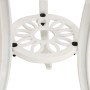 Tavolo da Giardino Bianco 62x62x65 cm in Alluminio Pressofuso