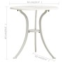 Tavolo da Giardino Bianco 62x62x65 cm in Alluminio Pressofuso