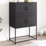 Credenza Nera 68,5x38,5x107 cm in Acciaio