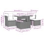 Set Divano da Giardino 6 pz con Cuscini Marrone in Polyrattan