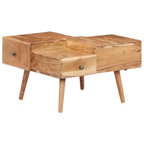 Tavolino da Salotto 70x60x42 cm in Legno Massello d'Acacia